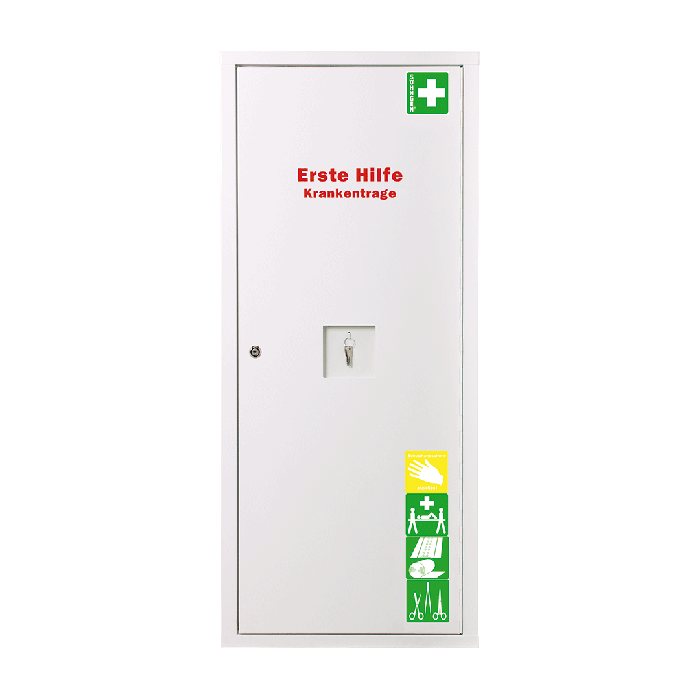 ANBAUSAFE Civière de premiers secours, remplie, blanche