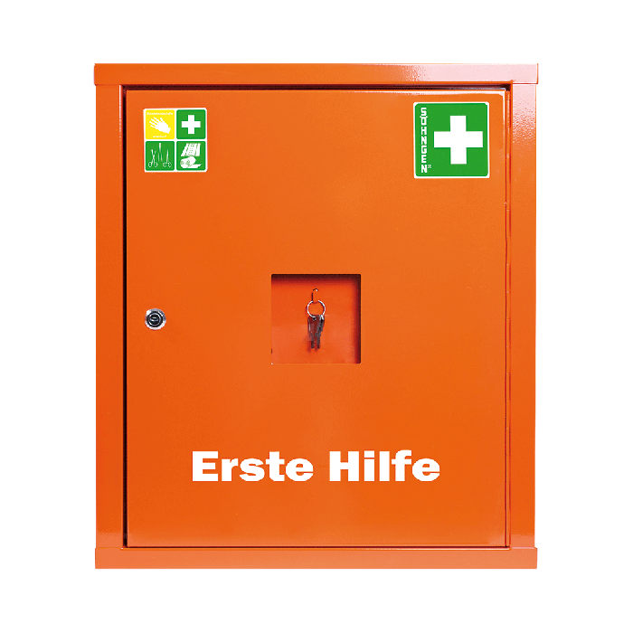 Armoire de premiers secours EUROSAFE, norme industrielle Plus, orange