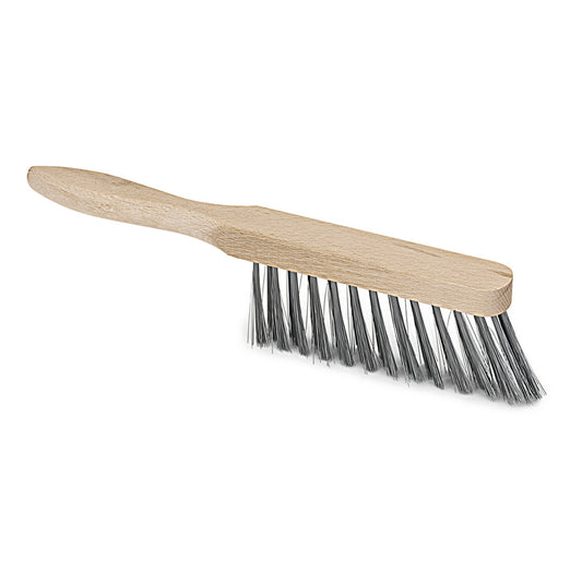 Der Nölle Profi Brush Stahldrahthandfeger 30 cm von Nölle Profi Brush Bürsten- & Pinseltechnik e.K. bietet harte Stahldrahtborsten und einen langen Holzgriff - ideal für effektive Reinigung verschiedenster Oberflächen.