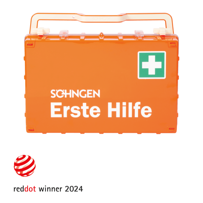 Trousse de premiers secours orange DYNAMIC-GLOW L Standard DIN 13169