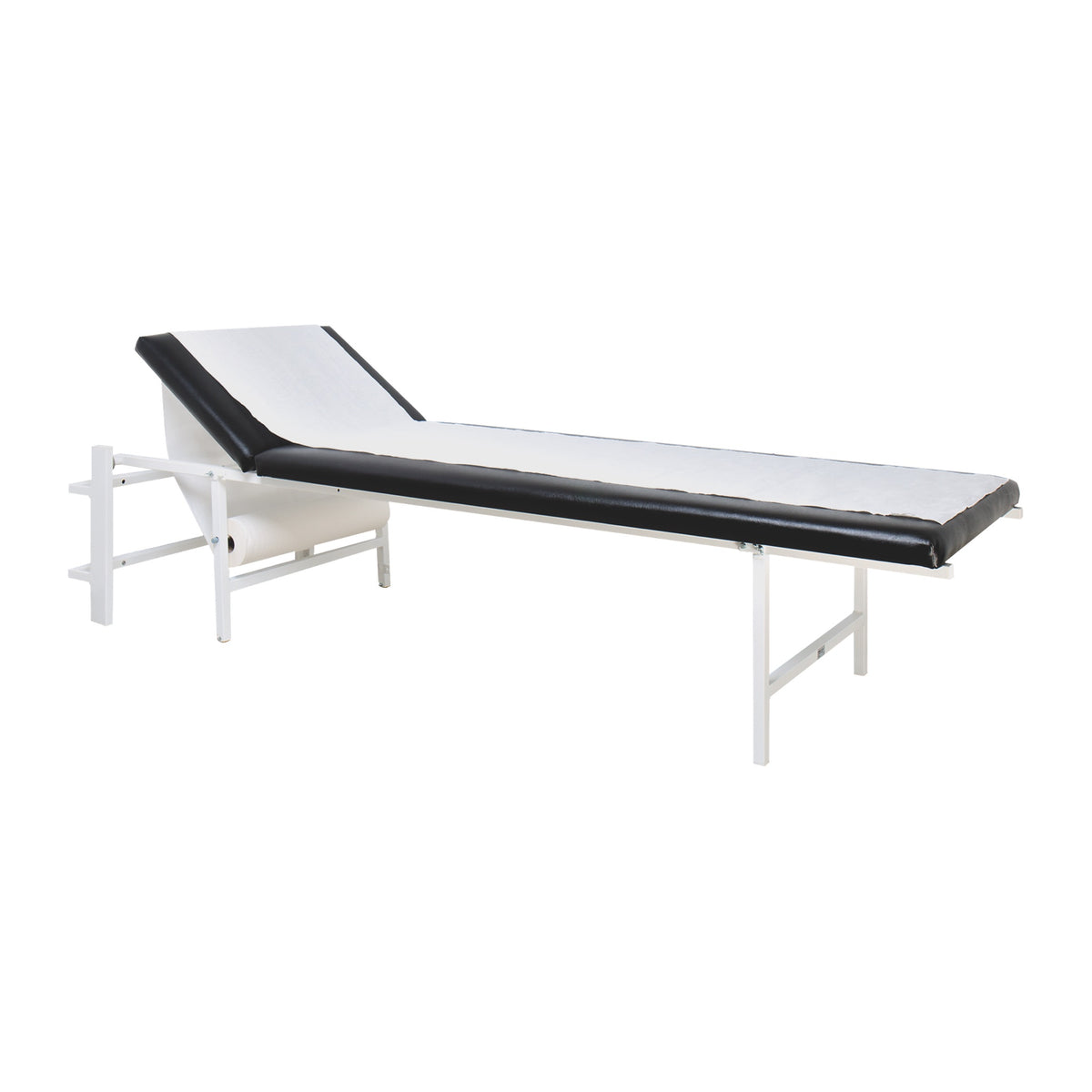 Chaise longue murale rabattable pour salle de repos, en acier, tête de lit réglable verticalement, noire