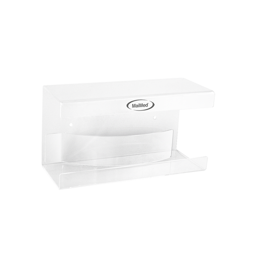 MaiMed- Wandhalter für Handschuhboxen mit Feder aus Acryl - Maße: 246x106x135mm - 1er | Packung (1 Stück)