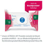 A pack of Dr. Schumacher Ultrasol Oxy Wipes Disinfection Wipes (108 wipes) is marked with the blue "Use Gloves" symbol and indicates its availability as a biocidal product, with the German text emphasizing its use for medical inventory.