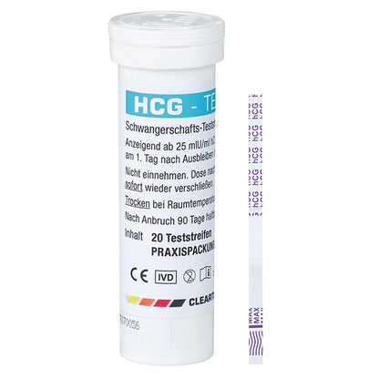 Test d'effacement des bandes de test de grossesse HCG - 20 pièces | Pack (20 tests)