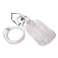 Maschera respiratoria per ossigeno con sacchetto di conservazione