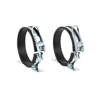 Pair of bottle clamps for a 2.0-liter O2 cylinder