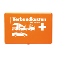 Empty Plastic Orange Car First Aid Kit