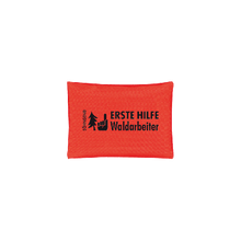 Trousse de premiers secours pour les travailleurs forestiers, dans une pochette en nylon orange à fermeture éclair