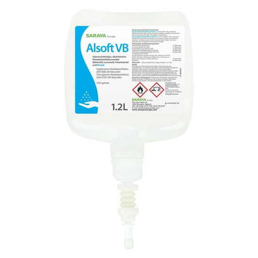 Désinfection des mains Saraya Alsoft VB