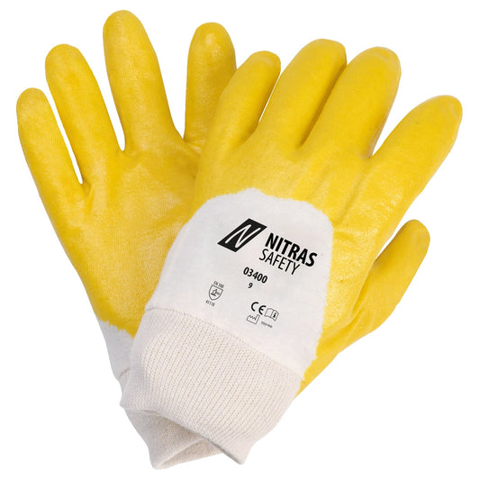 Guanti in nitrile NITRAS, colore naturale/giallo
