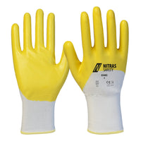 Guanti in nitrile NITRAS, bianco/giallo
