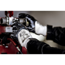 NITRAS Nitrilhandschuhe, naturfarben / blau