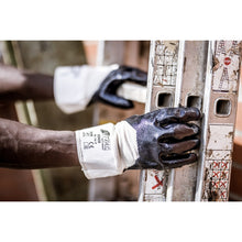 NITRAS Nitrilhandschuhe, naturfarben / blau