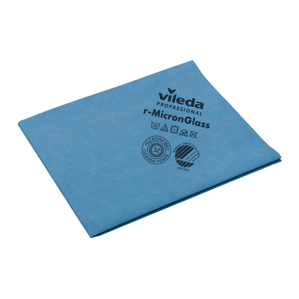 VILEDA Professional R -micronglass Glass Towel - 50 x 40 cm | Pack (5 pièces)