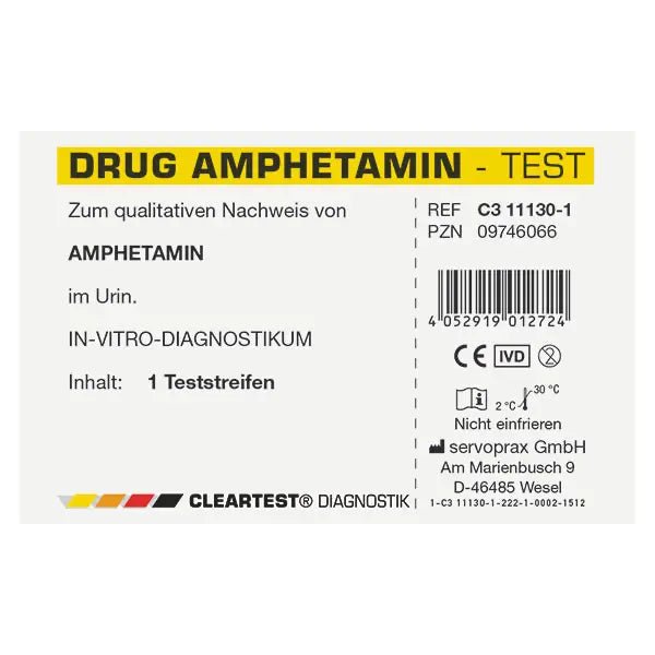 Test antidroga più chiaro test individuale sulla metanfetamina | Pezzo (1 prova)