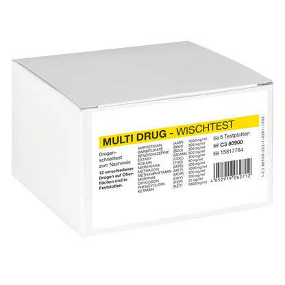 Cleartest Multi Drug Wipe Test con combinazione di 12 farmaci, piastra di prova