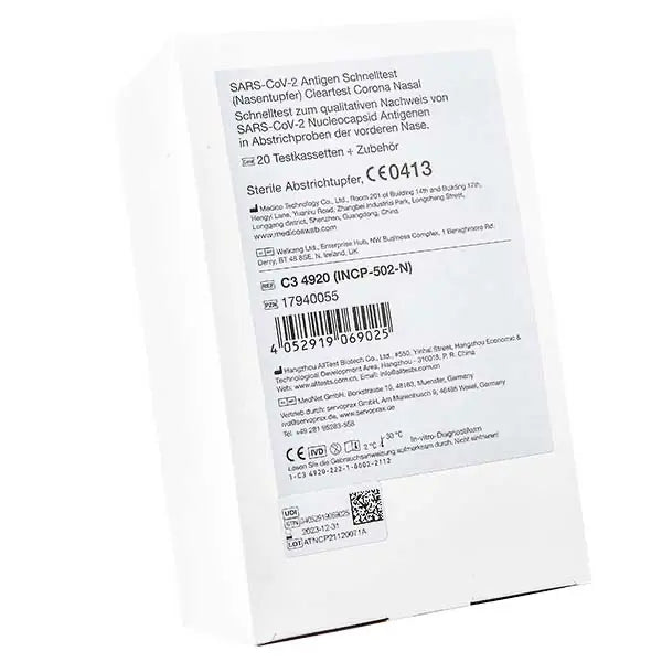 Cleartest Corona vord. Nasal Nachweis von SARS-VOV-2 prof.Anwendung