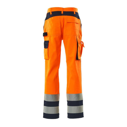 Pantaloni MASCOT® Olinda, arancione/blu scuro ad alta visibilità