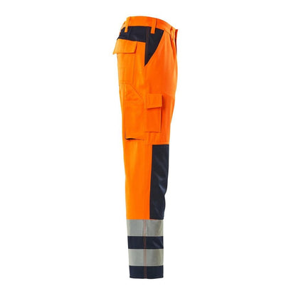 Pantaloni MASCOT® Olinda, arancione/blu scuro ad alta visibilità