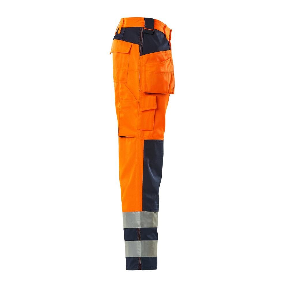 MASCOT® Almas craftsman trousers, hi-vis orange/navy