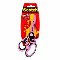 Le forbici Scotch™ DECO da 16,5 cm della 3M Deutschland GmbH sono disponibili nei colori verde, blu o rosa (1 per confezione), vengono fornite in una confezione di plastica e sono adatte a bambini dai 12 anni in su.