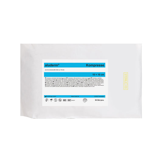 aluderm® Compresses, 50 Count, in a Sterile Pouch, 10 x 10 cm