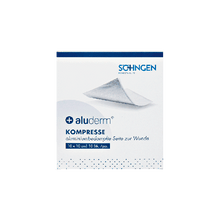 Compresse aluderm® 10 x 10 cm, conditionnement de 10 pièces