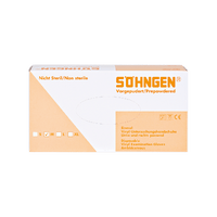 Medium-sized vinyl protective gloves, 100 per box, lightly powdered