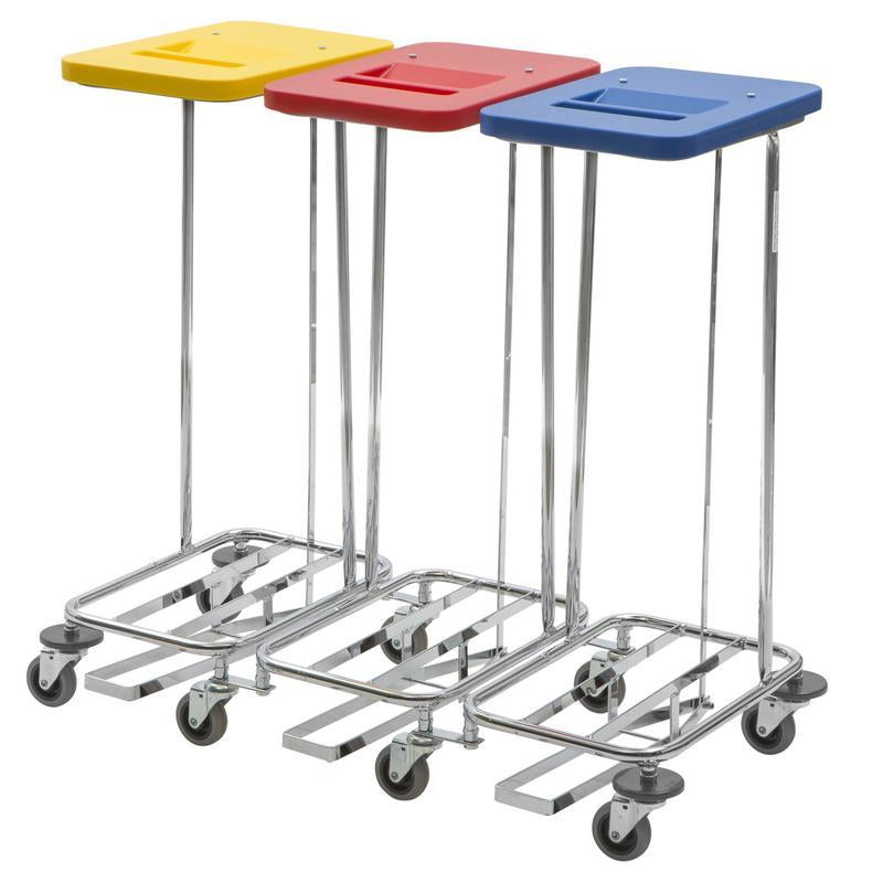 VERMOP Meditrans Wäschesammler dreifach, mit Deckel und Pedal| 1 Stück