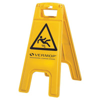 VERMOP Cartello di avvertimento pericolo di scivolamento, 27,5 x 3,5 x 56,5 cm | 1 pezzo 