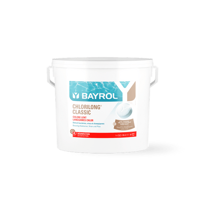 Pastilles de chlore à dissolution lente BAYROL Chlorilong® CLASSIC pour piscine