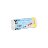 A roll of 30 transparent Starpak trash bags with carrying handles (HDPE, 10 l, 42 x 39.5 cm) in banderole packaging, with multilingual labeling, pictured against a plain white background.