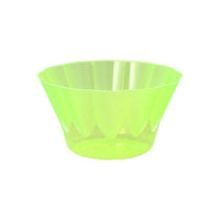 Les coupes à glace et à dessert Starpak 66 sont des coupes en plastique translucide vert clair (300 ml, Ø 11 cm, 6,5 cm), idéales pour les desserts et les glaces ; elles sont ici présentées sur un fond blanc uni. (66 pièces).
