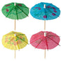 Six piques à déco colorés PAPSTAR "Parapluies glacés Asie" (10 cm) de la PAPSTAR GmbH se présentent ouverts avec des motifs floraux et des bâtonnets en bois - la déco de fête idéale pour tout événement festif. Livré dans un sac avec 6 pièces.