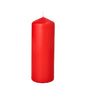 The PAPSTAR red pillar candle (Ø 60 mm, 165 mm, shrink wrap) from PAPSTAR GmbH stands upright on a white background - ideal as a decorative candle for any setting.