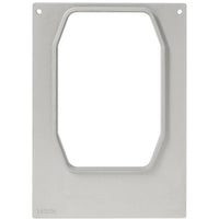 Une cassette métallique rectangulaire DF10/20 de la société Duni GmbH, aux angles arrondis et dotée d'une découpe octogonale, représentée sur fond blanc. Compatible avec les barquettes en PP HMR 840, 1035 et 1395 ml. La mention « 140156 » figure dans le coin inférieur gauche. Lot (1 pièce).