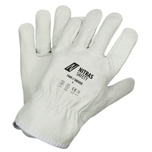 NITRAS DRIVER, Rindvolllederhandschuhe, grau
