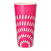 The Starpak 50 cardboard cups for cold drinks (0.5 l, pink, 8.97 cm in diameter, 16.83 cm tall) are ideal for parties—sturdy disposable cups in a convenient pack of 50 with an eye-catching design.