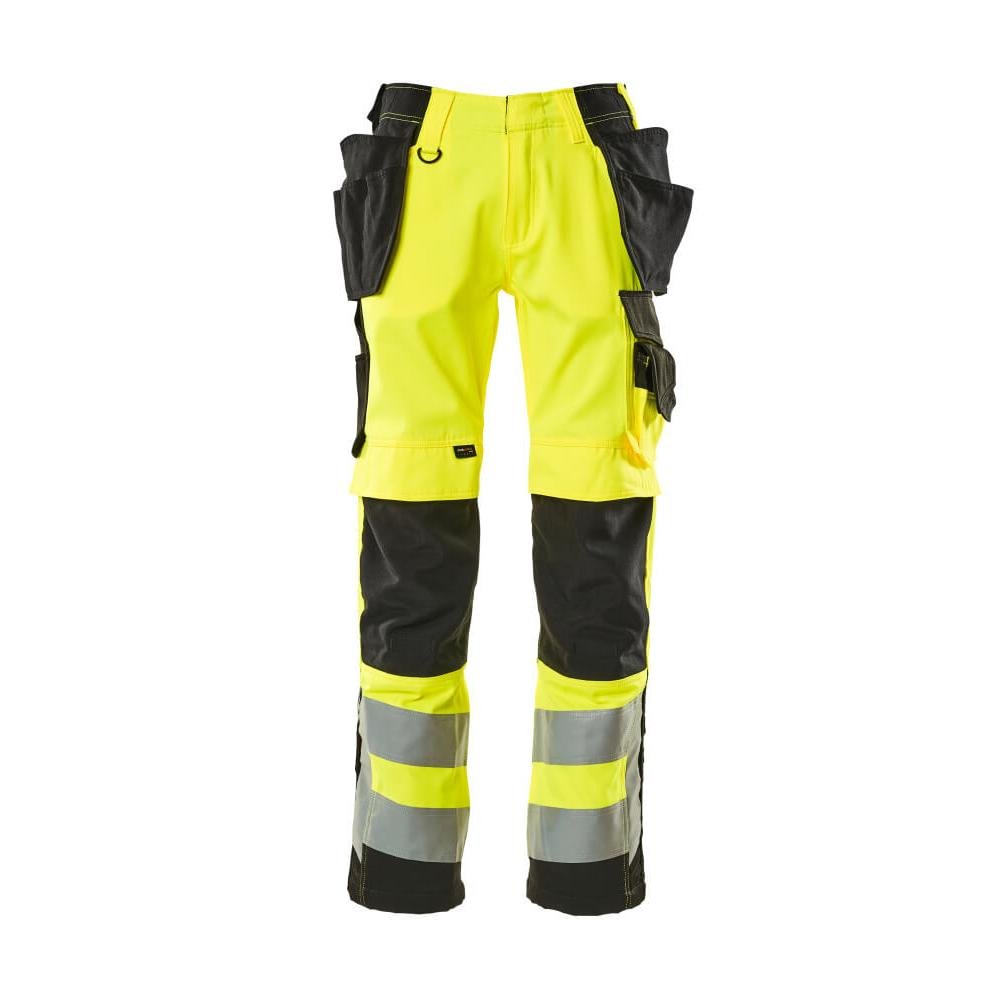 Pantaloni MASCOT® Wigan da artigiano, giallo/nero ad alta visibilità
