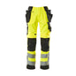 Pantaloni MASCOT® Wigan da artigiano, giallo/nero ad alta visibilità