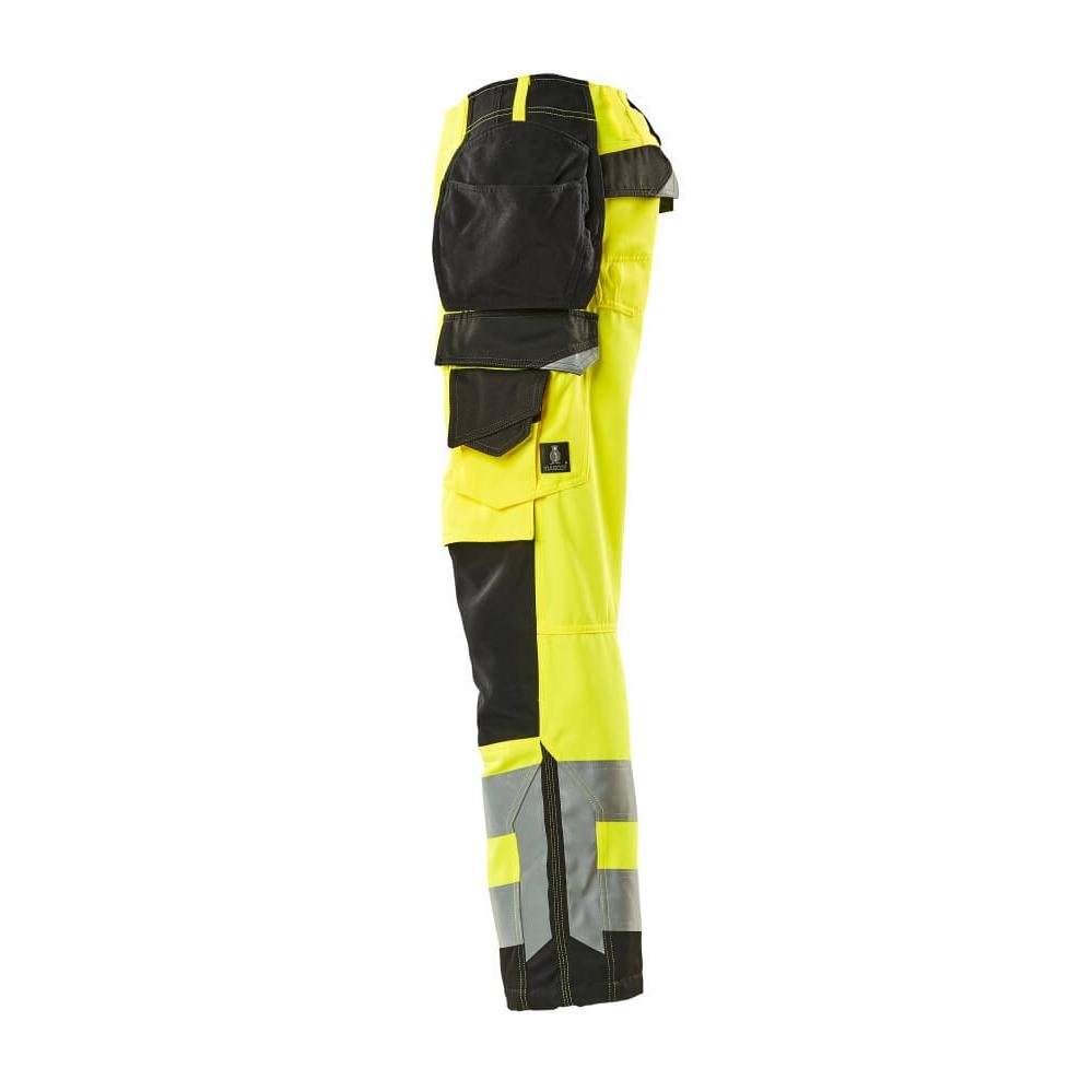 Pantaloni MASCOT® Wigan da artigiano, giallo/nero ad alta visibilità
