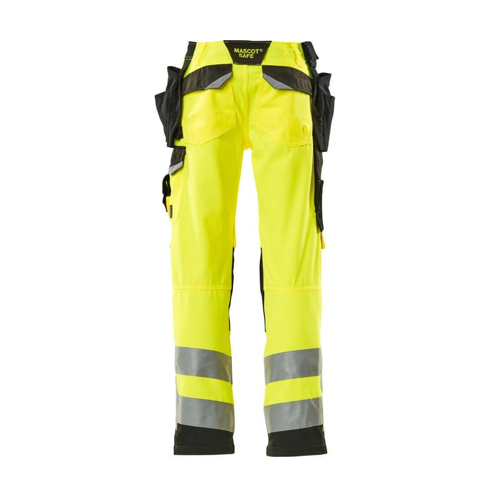 Pantaloni MASCOT® Wigan da artigiano, giallo/nero ad alta visibilità