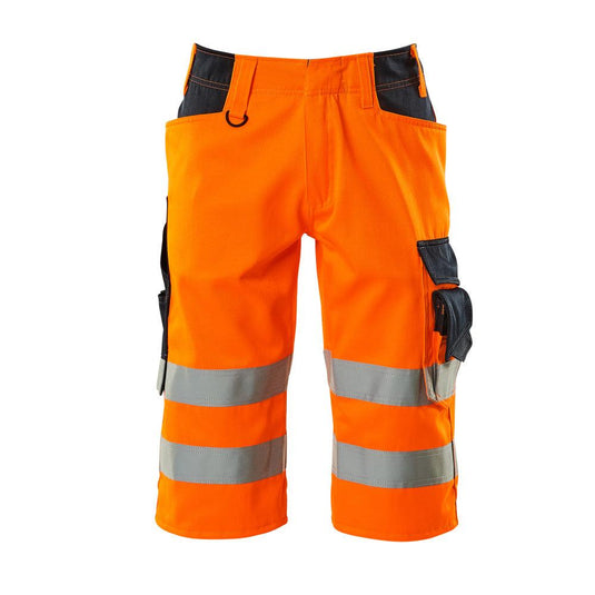 MASCOT® Luton Dreiviertel-Hose, hi-vis orange/schwarzblau