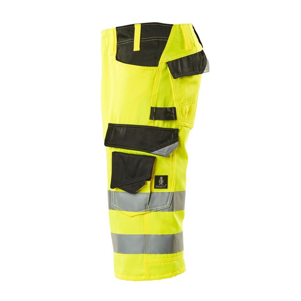 MASCOT® Luton pantalon trois-quarts, jaune/noir haute visibilité