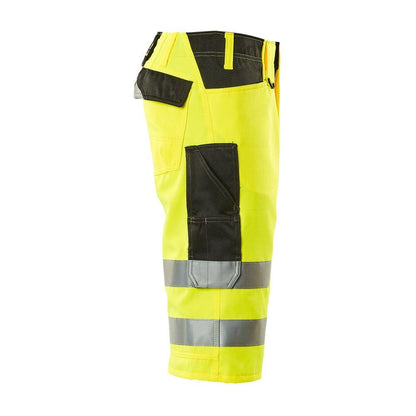 MASCOT® Luton pantalon trois-quarts, jaune/noir haute visibilité