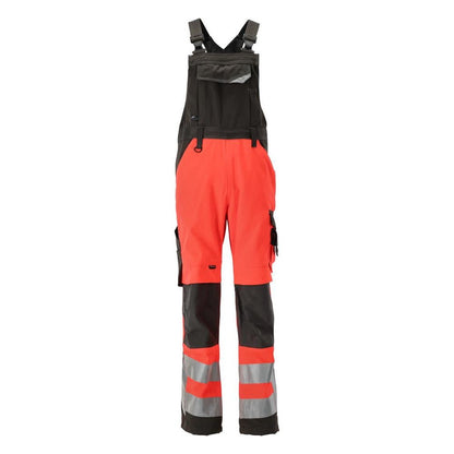 MASCOT® Newcastle Latzhose, hi-vis rot/dunkelanthrazit