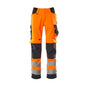Pantaloni MASCOT® Kendal, arancione ad alta visibilità/nero-blu