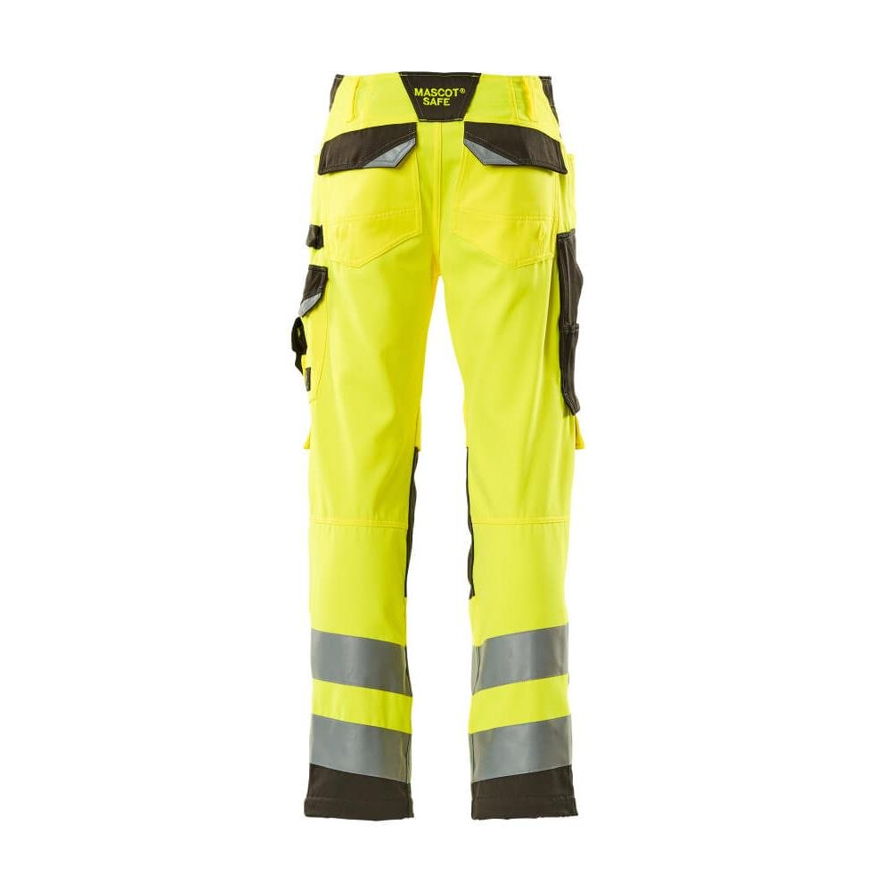 Pantaloni MASCOT® Kendal, giallo ad alta visibilità/antracite scuro