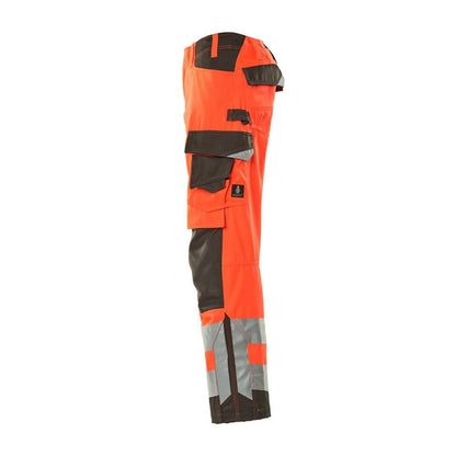Pantaloni MASCOT® Kendal, rosso ad alta visibilità/antracite scuro