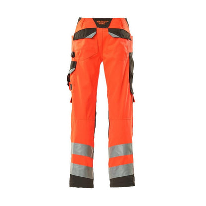 Pantaloni MASCOT® Kendal, rosso ad alta visibilità/antracite scuro